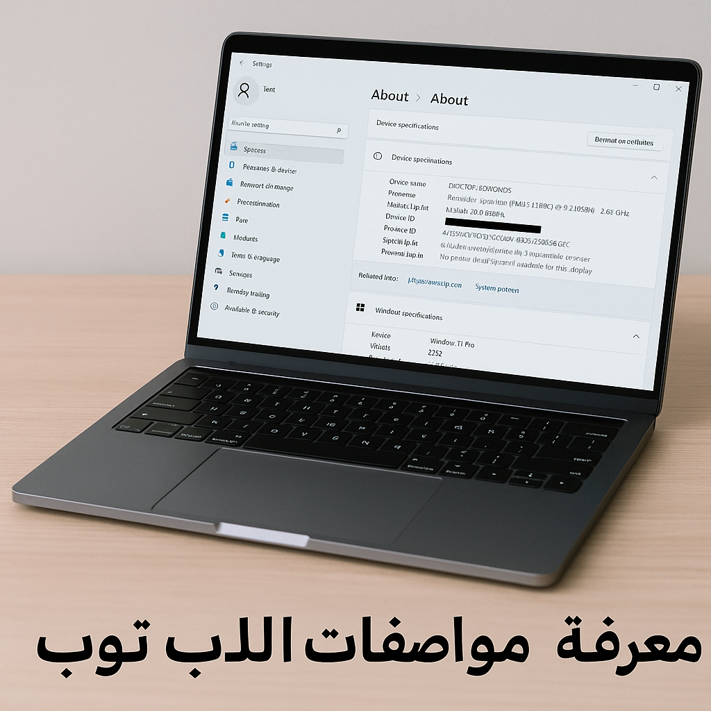 8 طرق لمعرفة مواصفات اللاب توب بالتفصيل بدون برامج