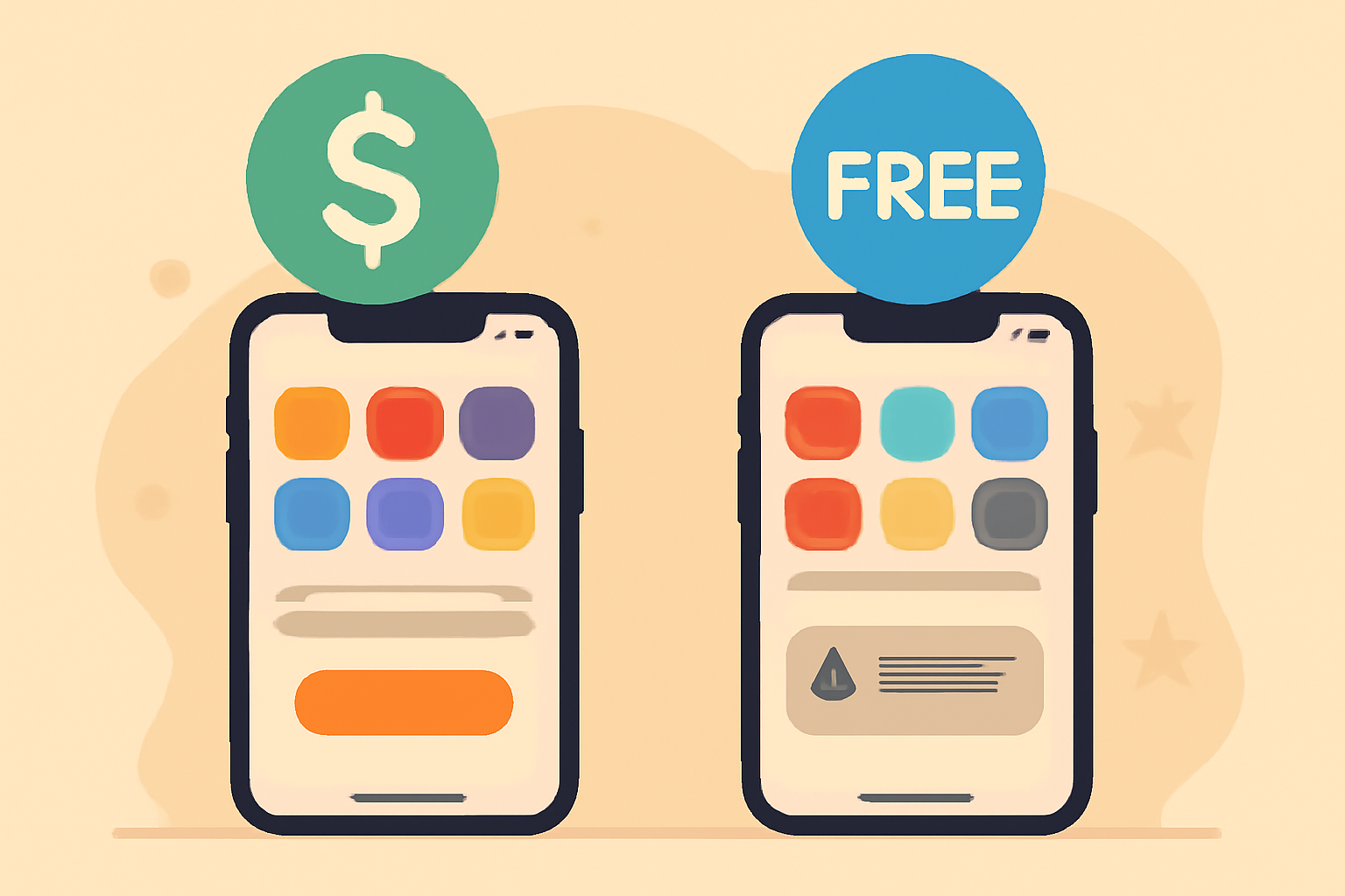 مقارنة شاملة بين تطبيقات iPhone المدفوعة والمجانية