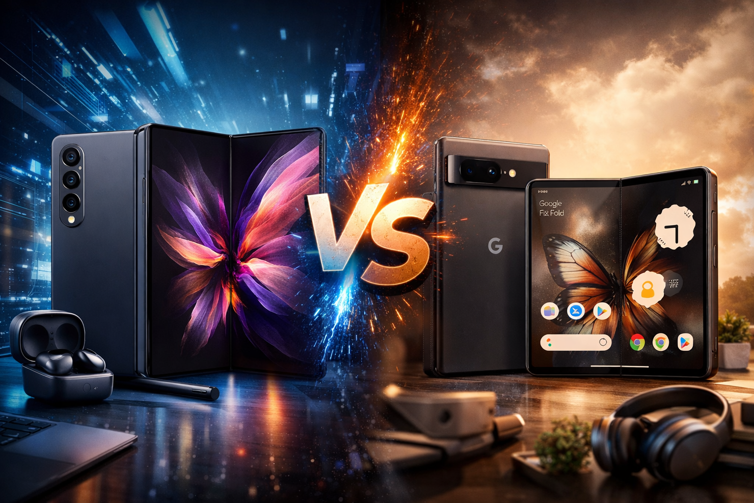 مقارنة شاملة بين Samsung Galaxy Z Fold 6 و Google Pixel Fold 2