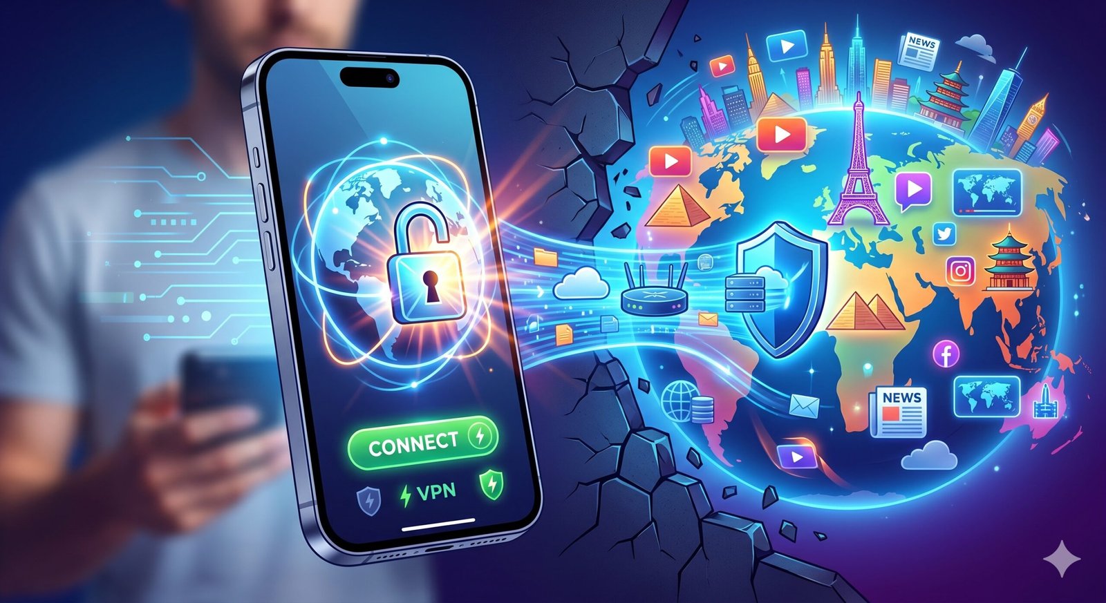 أقوى تطبيقات VPN للايفون لفتح المواقع المحجوبة