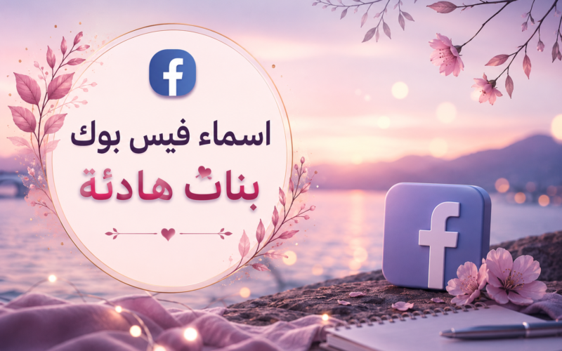 اسماء فيس بوك بنات هادئة 2026 | أجمل أسماء الفيس الراقية والناعمة للبنات