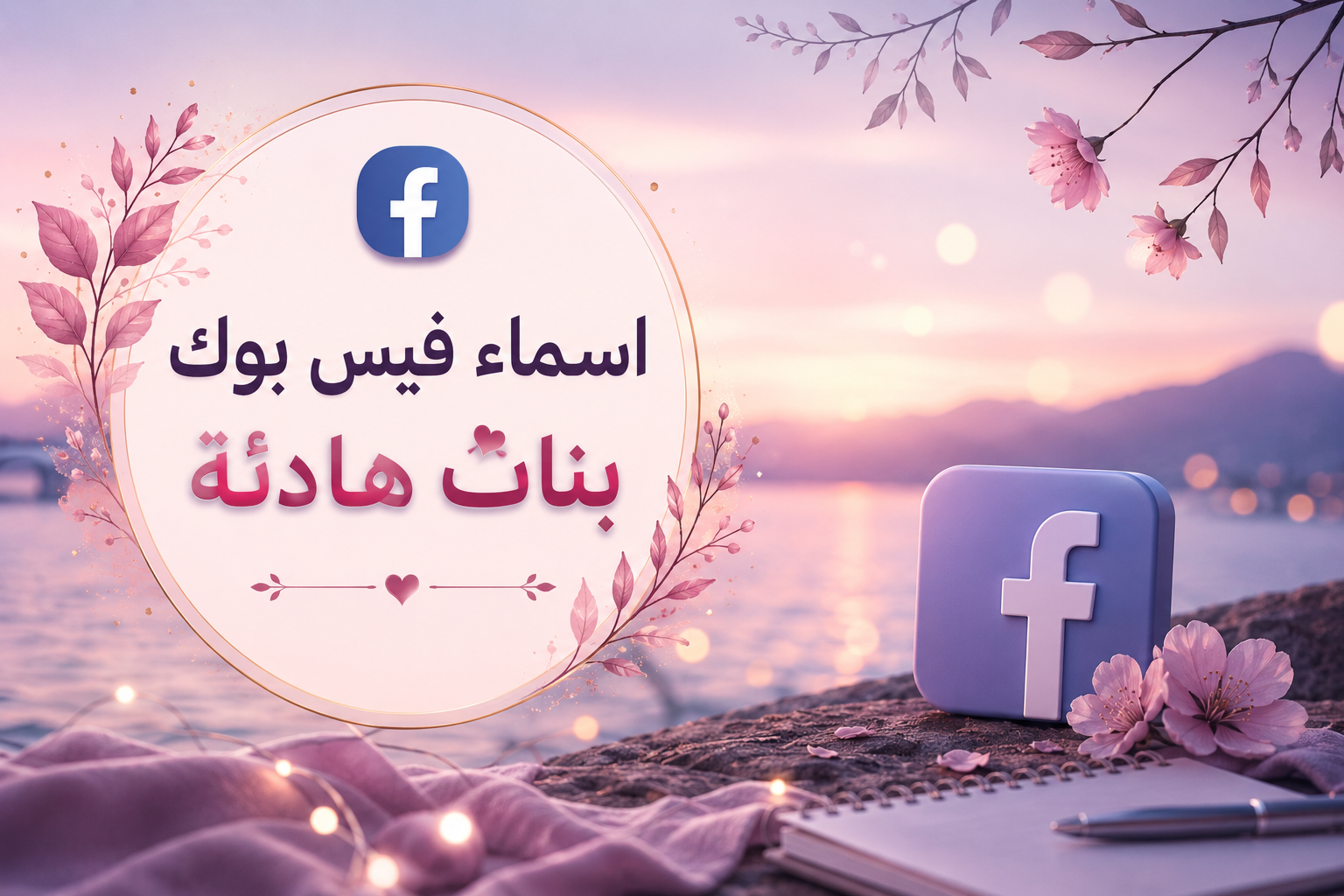 اسماء فيس بوك بنات هادئة 2026 | أجمل أسماء الفيس الراقية والناعمة للبنات